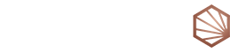 Logo mit stilisierter Blattform und Schriftzug in Weiß auf transparentem Hintergrund.