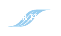 Logo des Rēzekne River Hotel mit geschwungenem blauen Wasserzeichen